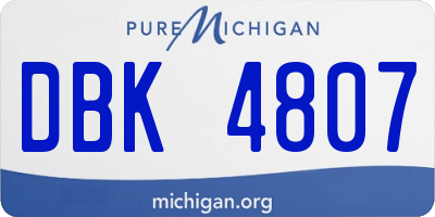 MI license plate DBK4807