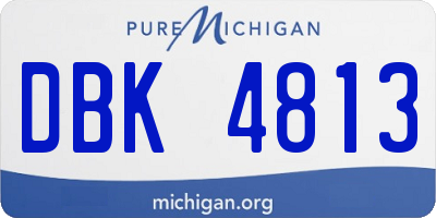 MI license plate DBK4813