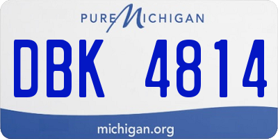 MI license plate DBK4814