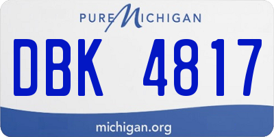 MI license plate DBK4817