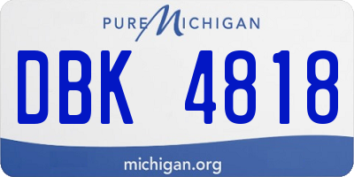 MI license plate DBK4818