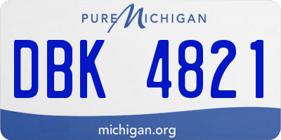 MI license plate DBK4821