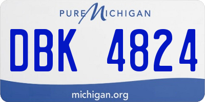 MI license plate DBK4824