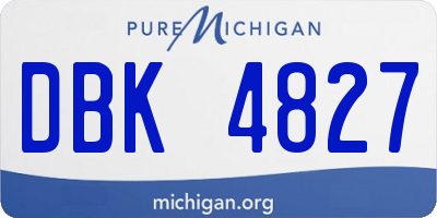 MI license plate DBK4827