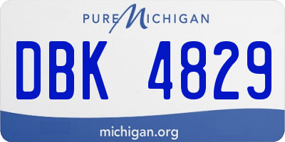 MI license plate DBK4829