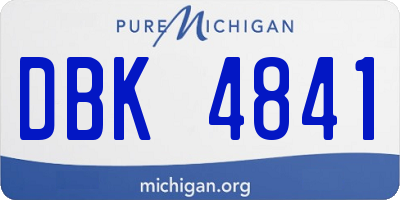 MI license plate DBK4841