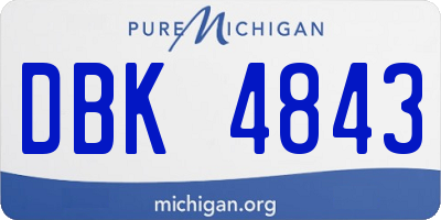 MI license plate DBK4843
