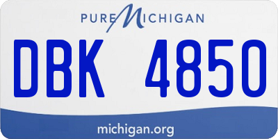 MI license plate DBK4850