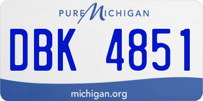 MI license plate DBK4851