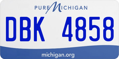 MI license plate DBK4858