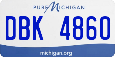 MI license plate DBK4860