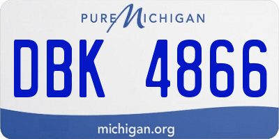 MI license plate DBK4866