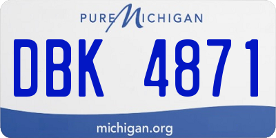 MI license plate DBK4871