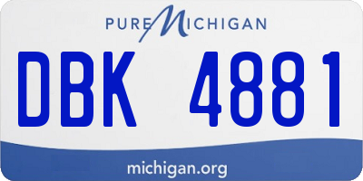 MI license plate DBK4881