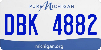 MI license plate DBK4882
