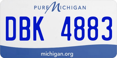 MI license plate DBK4883