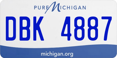 MI license plate DBK4887