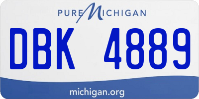 MI license plate DBK4889