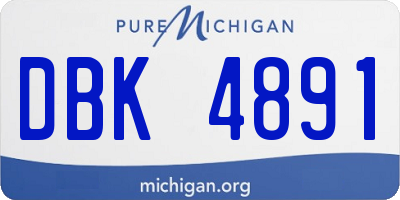 MI license plate DBK4891