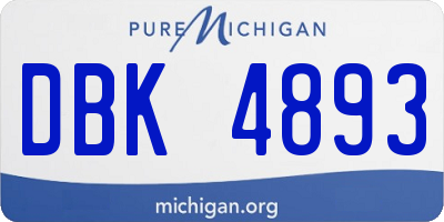 MI license plate DBK4893