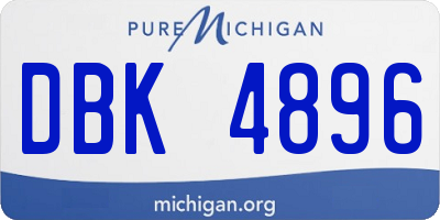 MI license plate DBK4896
