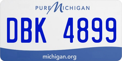 MI license plate DBK4899
