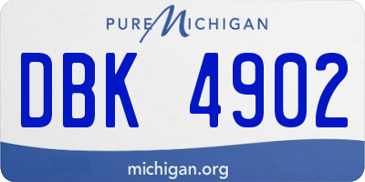MI license plate DBK4902