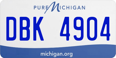 MI license plate DBK4904