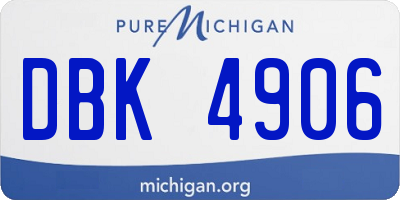 MI license plate DBK4906