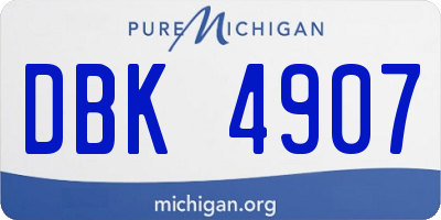 MI license plate DBK4907