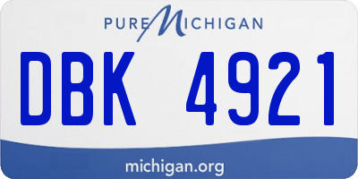 MI license plate DBK4921
