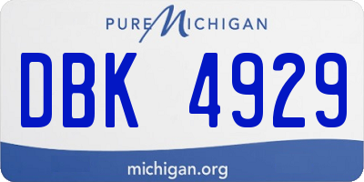 MI license plate DBK4929
