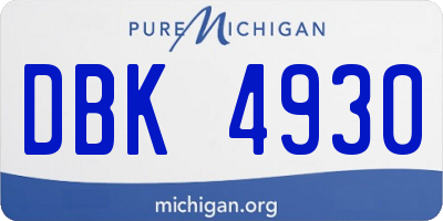 MI license plate DBK4930