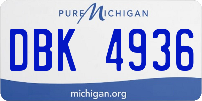 MI license plate DBK4936