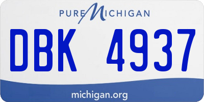 MI license plate DBK4937
