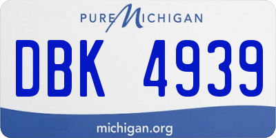 MI license plate DBK4939