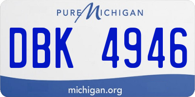MI license plate DBK4946
