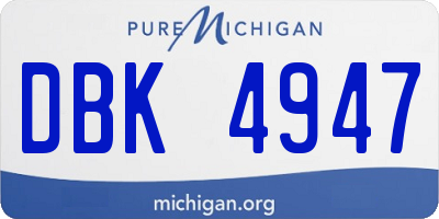 MI license plate DBK4947
