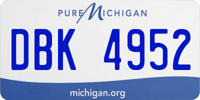 MI license plate DBK4952