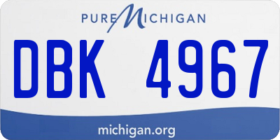 MI license plate DBK4967