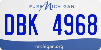 MI license plate DBK4968