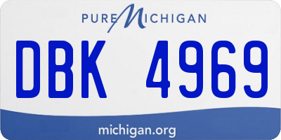 MI license plate DBK4969
