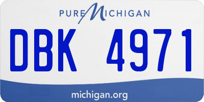 MI license plate DBK4971