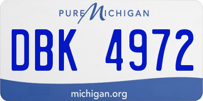 MI license plate DBK4972