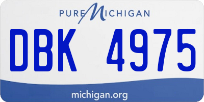 MI license plate DBK4975