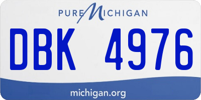 MI license plate DBK4976