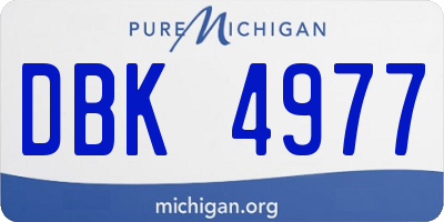 MI license plate DBK4977