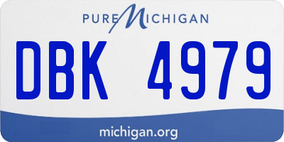 MI license plate DBK4979
