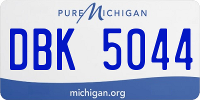 MI license plate DBK5044