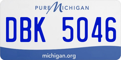 MI license plate DBK5046